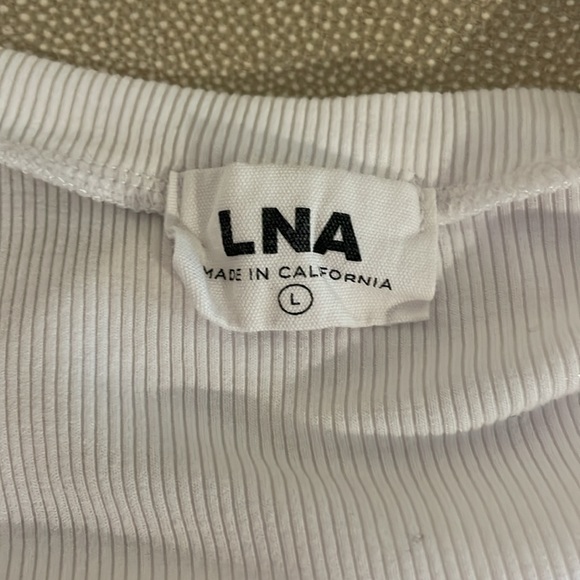 LNA  ribbed v neck sleeveless tee shirt - Picture 3 of 4